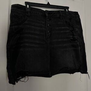 Black American Eagle Mini Jean Skirt